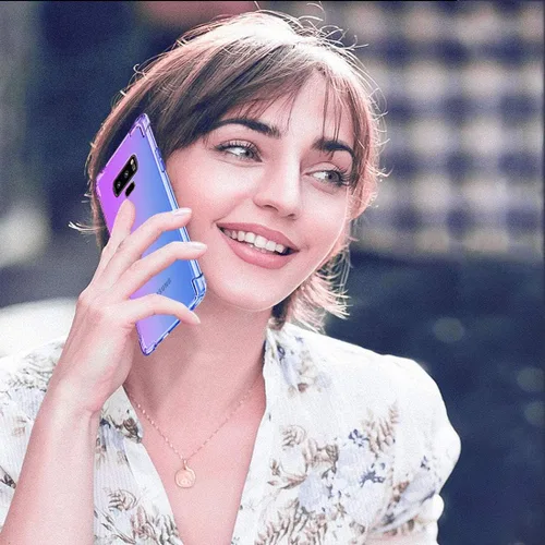 Vista 6 de Funda para Samsung Note 9, Galaxy Note 9 Cute Case Girls Women, Gradient Slim Anti Scratch Soft Clear TPU Funda a prueba de golpes para Samsung