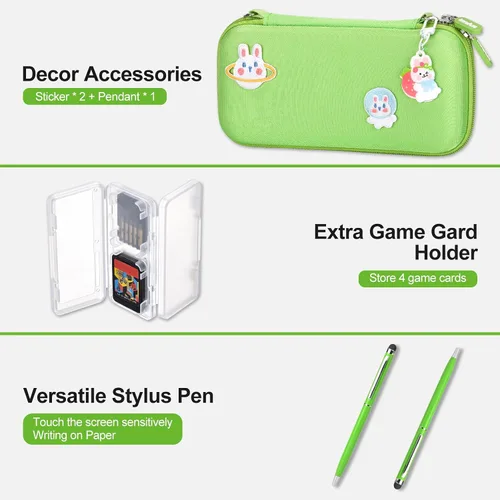 Vista 7 de Switch Lite Case - innoAura 17 in 1 Switch Lite Accessories Bundle with Switch Lite Carrying Case, Switch Game Case, Switch Lite Screen Protector