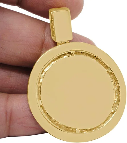 Vista 4 de KingCrown Jewelers Dije musulmán de diamante auténtico auténtico para hombre de 0.40 quilates, 20+ gramos, 5% nación, cinco percentros, Allah