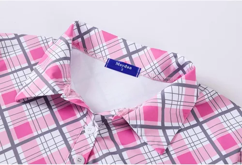 Vista 3 de Moydan Camisetas polo de golf para mujer, ligeras, manga corta, 4 botones