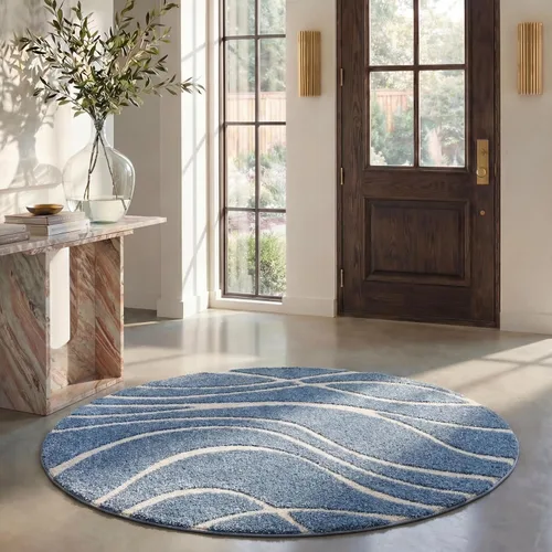 Vista 37 de Safavieh Florida Shag Collection - Alfombra de área de 2 x 3 pies, color crema/beige, diseño geométrico, felpa de 1.2 pulgadas de grosor, ideal