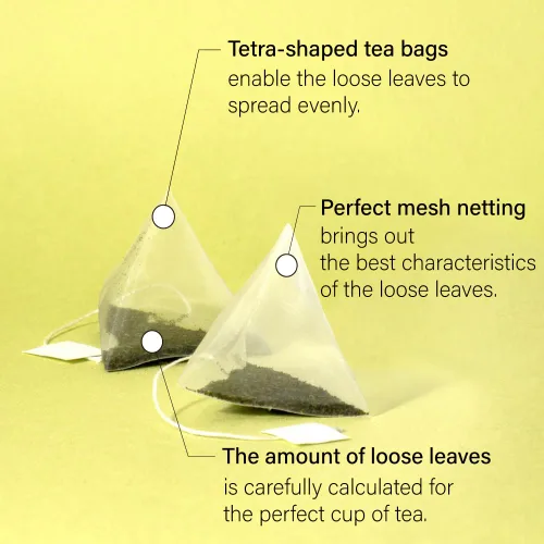 Vista 4 de Té verde Fukamushicha Sencha prémium de 2.5 gx50 bolsitas de té para taza de Kakegawa, Japón IORI by KIMIKURA Té japonés KIMIKURA
