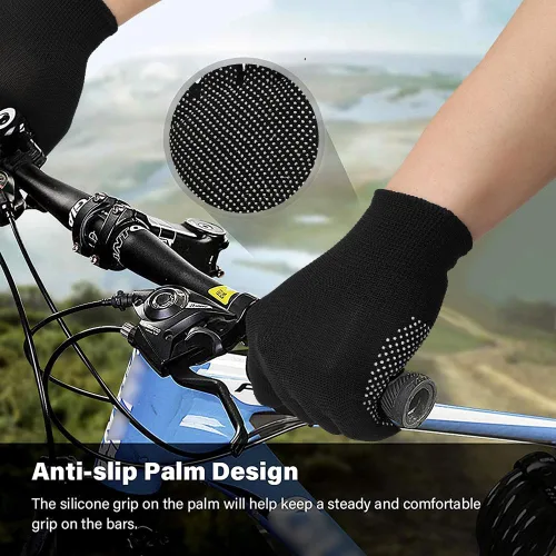 Vista 7 de 3 pares de guantes de trabajo sin dedos para hombres y mujeres, guantes de trabajo sin dedos para construcción, nailon, fitness, ciclismo, Gris