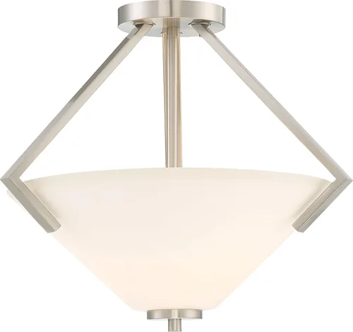Vista 18 de Nuvo Iluminación 60/6242 - Vanidad transicional de dos luces de Nome Collection en Pwt, Nckl, B/S, Slvr. Acabado