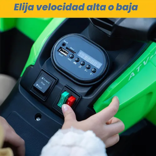 Vista 6 de TOBBI Coche eléctrico para niños de 24 V, 4 ruedas con cesta
