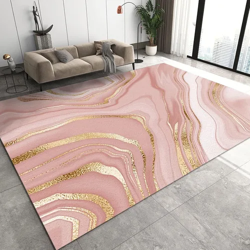 Vista 22 de Alfombra bohemia de mediados de siglo para sala de estar, alfombra grande con diseño geométrico bohemio, suave y antideslizante, de pelo bajo