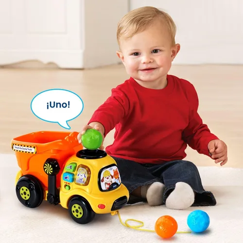 Vista 6 de VTech – Camión de basura de juguete – exclusivo en línea Naranja