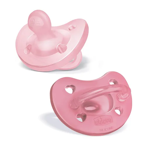 Vista 16 de Chicco Luxe Orthodontic Pacifier One-Piece Silicone, 0-6m, 2-Pack Rubor