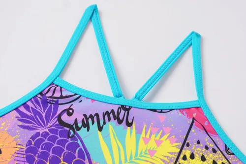 Vista 7 de Akokvlar Traje de baño de dos piezas para niñas, tankini con pantalón corto
