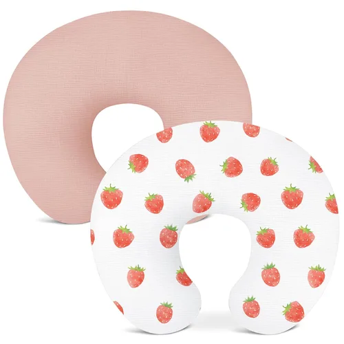 Vista 31 de Fundas de almohada de lactancia, funda de muselina para almohadas de lactancia, cómodas para bebés niñas y niños (beige)