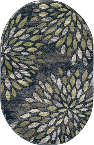 Vista 29 de Unique Loom Sumter Collection - Alfombra Rhett (2 pies x 6 pies, gris/azul marino)