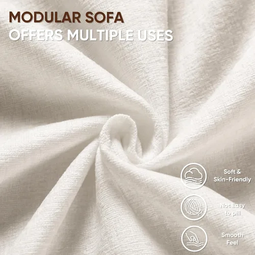 Vista 7 de VICTONE Sofás seccional de 108” Cloud, sofá modular sin huesos en forma de L con asiento profundo, sofás tapizados de comodidad moderna para sala