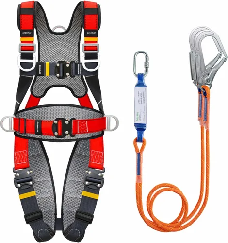 Vista 10 de DIJJIG Arnés de Seguridad de Protección Corporal Completa con Ajuste de 5 Puntos, Seguro y Cómodo, Posicionamiento de Construcción, Correas