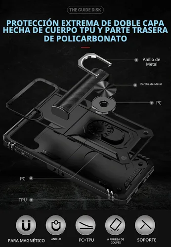 Vista 7 de ONOLA Funda compatible con Samsung Galaxy Z Flip 4/3 con protección de bisagra y anillo giratorio de 360° con soporte magnético resistente