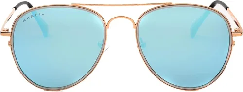 Vista 2 de Marfil CENTAURUS - Lentes de sol polarizados con filtro UV 400 protección 100 lente redonda unisex estilo deportivo para hombres y mujeres