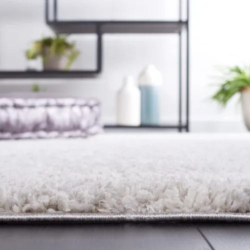 Vista 8 de SAFAVIEH Berber Shag Collection - Tapete para pasillo, 2 x 6 pies, color gris y marfil, diseño moderno, no desprende pelusa y de fácil cuidado, 1.2