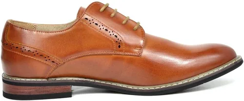 Vista 7 de Bruno Marc - Zapatos de vestir estilo Oxford con forro de cuero para hombre