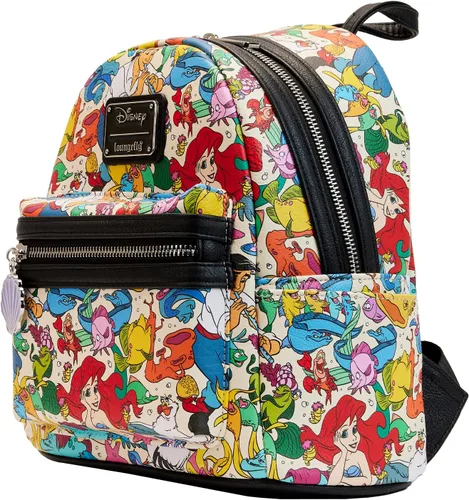 Vista 2 de Loungefly Disney The Little Mermaid - Bolso de hombro con doble correa para mujer Multi Sirena