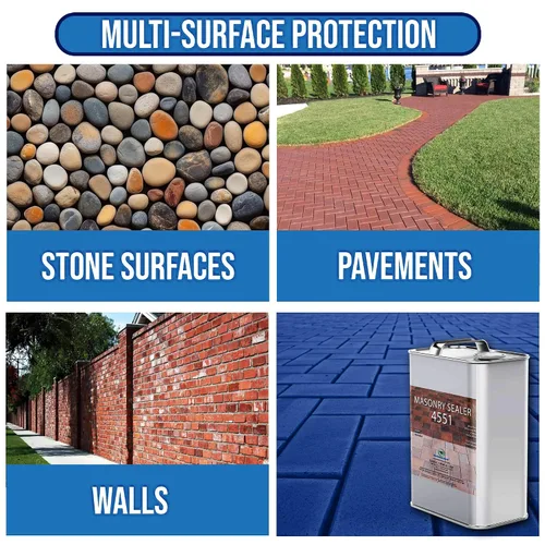 Vista 5 de DeckGeneral Sellador acrílico de mampostería 4551 - Sellador de pavimentador de patio para ladrillos y piedras naturales - Sellador hidrofóbico