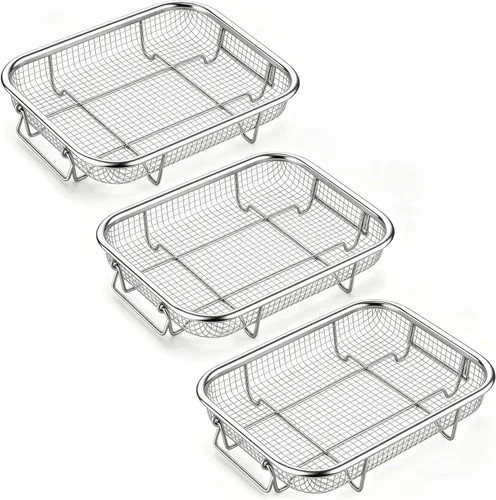 Vista 11 de P&P CHEF Cesta para freidora de aire de 11.8 pulgadas para horno, estante