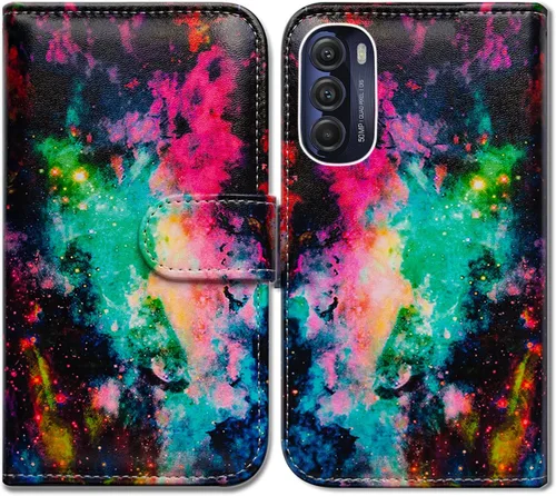 Vista 21 de Bcov Funda para Moto G Stylus 5G 2022 (no compatible con G Stylus 5G 2021), funda de cuero con tapa y ranura para tarjeta y soporte para Motorola