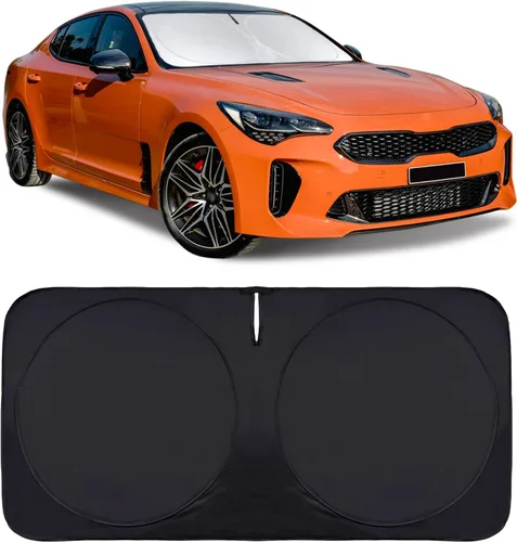 Vista 124 de Parasol para parabrisas de ajuste personalizado, cubierta para ventana delantera, visera plegable 210T, protector que bloquea los rayos ultravioleta