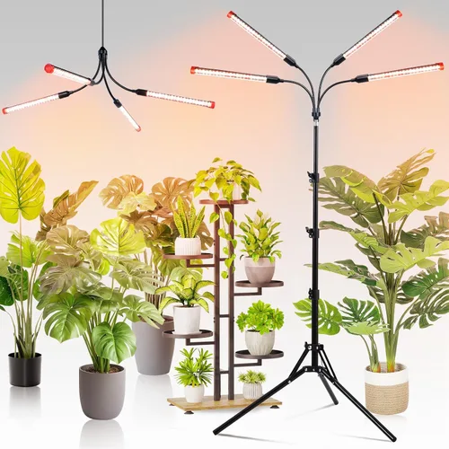 Vista 15 de GameChanger! Luces de crecimiento de 36 W, no 15 W, 4 cabezales con clip fuerte para plantas de interior con temporizador, mejor regalo para amantes
