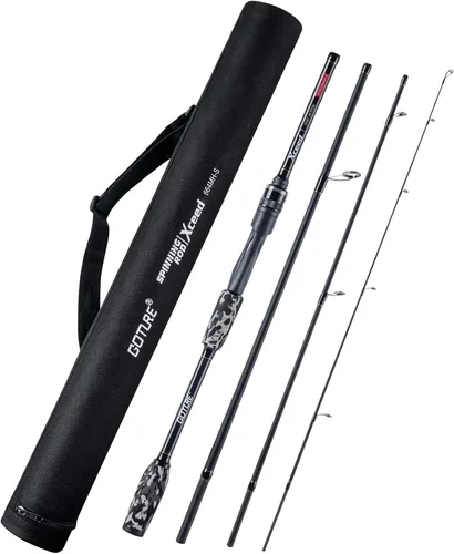 Vista 9 de Goture Cañas de Pescar de Viaje, Caña de Pescar de 4 Piezas con Estuche/Bolsa, Caña de Casting/Spinning, Caña Baitcasting Ultraligera de 7 Pies