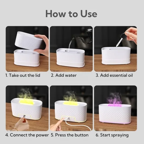 Vista 5 de Humidificador portátil pequeño con boquilla doble, humidificadores grandes de niebla fría, puertos de pulverización dobles, protección contra