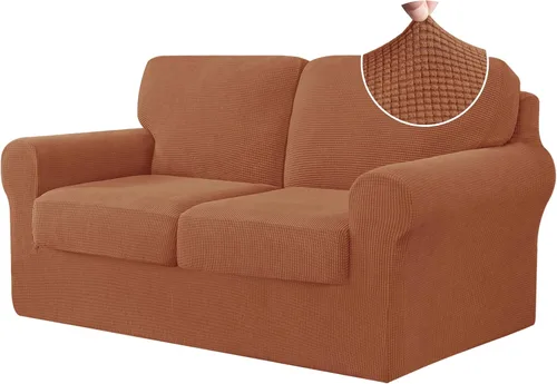 Vista 27 de CHUN YI Fundas para sofá de 7 piezas, lavables, fundas elásticas para sofá de 3 cojines con respaldo y fundas de cojín separados, protector