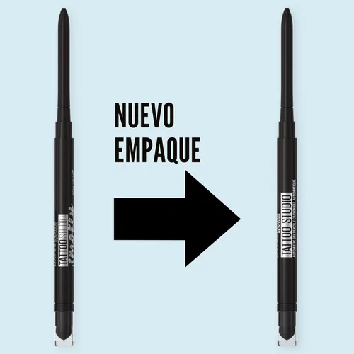 Vista 2 de Maybelline Tattoo Studio - Lápiz de ojos automático de gel impermeable, mezclable, resistente a las manchas, delineador de ojos mate para hasta 36