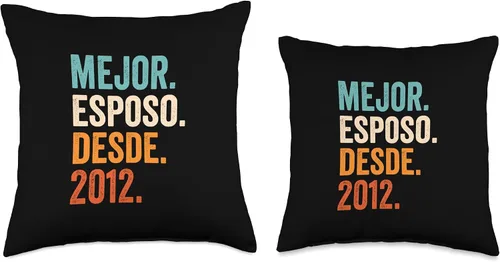 Vista 3 de Regalos para 10 aniversario de boda 10 años Mejor Esposo Desde 2012 10º aniversario de boda 10 años, 16 x 16 pulgadas, multicolor