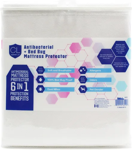 Vista 5 de Comfort Lab Funda de colchón hipoalergénica – Ayuda a evitar los alérgenos irritantes – Funda de cama transpirable y silenciosa – Bolsillos