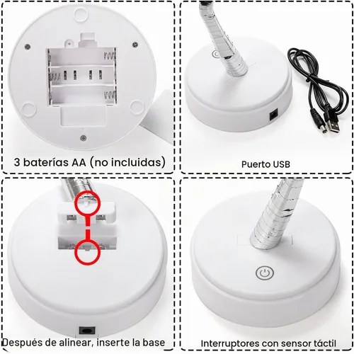 Vista 4 de Hbaushun - Luz de árbol de bonsái de mesa de 20 pulgadas, 108 luces LED de árbol de hadas, lámpara de árbol artificial, funciona con batería o USB