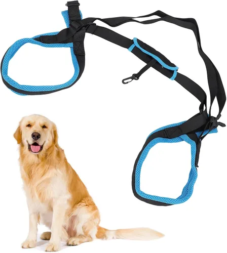 Vista 5 de Rodillera para perro, soporte de pierna ajustable para acelerar la recuperación, soporte cómodo para las piernas traseras del perro, soporte cómodo