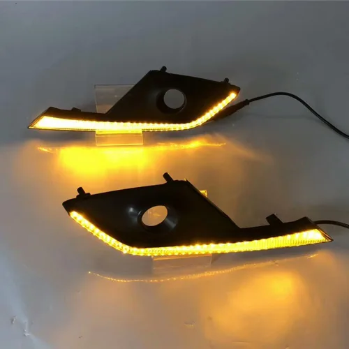 Vista 6 de BAKUGO 2 unids coche LED diurna luz antiniebla DRL luz de señal de giro para Mazda CX-3 CX3 2015 2016 2017 2018 2019 2020