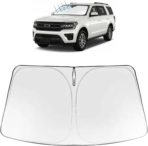 Vista 94 de Proadsy Parasol para parabrisas Rivian R1S 2022-2025 2026 de 4 capas plegable, protector de parasol frontal que bloquea los rayos UV, mantiene