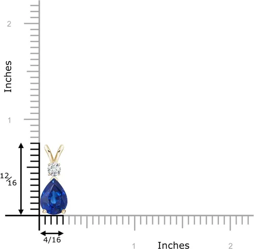 Vista 182 de Angara Colgante de lágrima de zafiro azul natural con diamante en plata/oro macizo de 14 quilates/platino Cumpleaños, compromiso, aniversario
