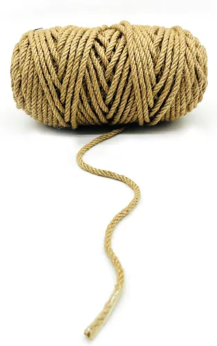 Vista 2 de Cuerda de yute de 0.236 in x 164 pies, cuerda de sisal de 1/4 de pulgada para rascador de gatos, manualidades y manualidades, cuerda de cáñamo