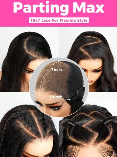 Vista 6 de Lealife Pelucas de cabello humano rizado sin pegamento, prearrancadas, 10X7 precortadas con encaje HD, pelucas rizado crespo para usar y llevar