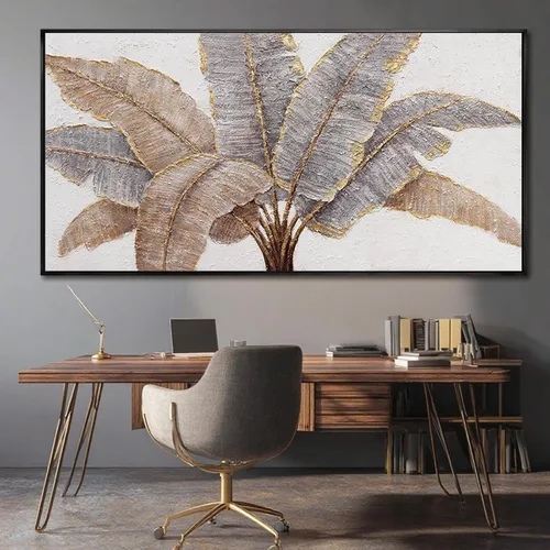 Vista 2 de CHUDANHAO Arte Botánico para Pared Cuadros Vintage Decoración de Pared Impresiones de Fotos Grises y Doradas Colgantes de Pared de Línea 24"x48