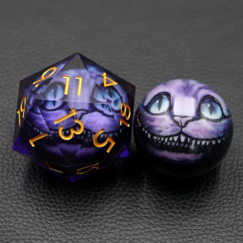 Vista 13 de Liquid Core - Dados gigantes de 1.97 pulgadas, dados de mazmorras y dragones hechos a mano con caja de regalo. RPG poliédrico D20 de 1.969 in