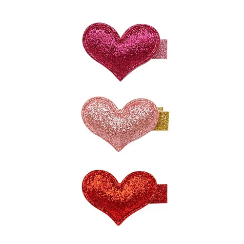 Vista 2 de Pinzas para el pelo para niñas, horquillas para el cabello con lazo para San Valentín, JHV14 (juego de 3 piezas)