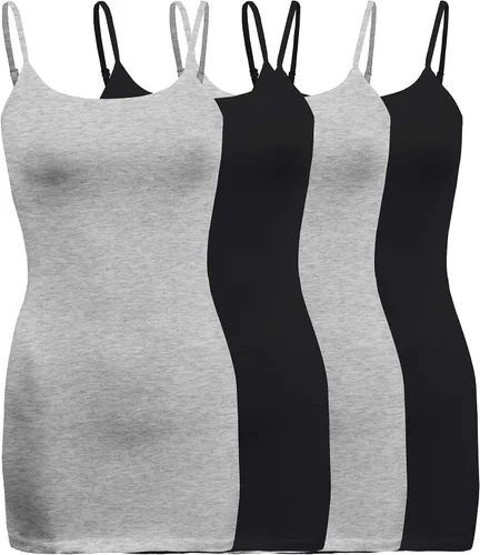 Vista 9 de ShezPretty - Camiseta sin mangas básica para mujer con tirantes tipo espagueti ajustables, 4