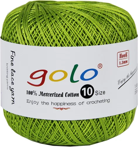Vista 31 de Golo - 3 bolas de hilo de ganchillo tamaño 10, hilo de crochet para tejer a mano 102
