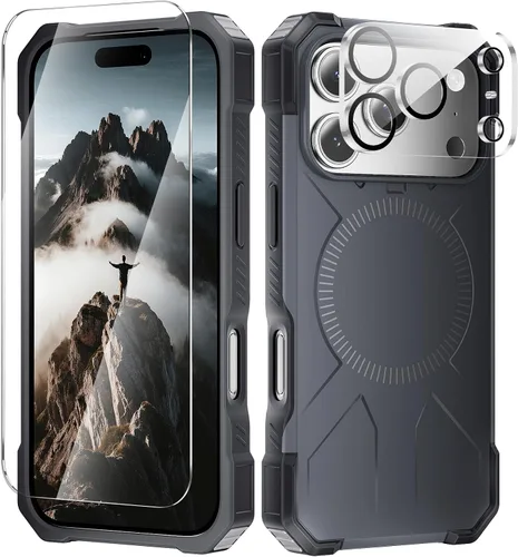Vista 148 de Funda magnética para iPhone Air con protector de lente de cámara, protección grado militar de 10 pies, compatible con funda MagSafe Slim para iPhone