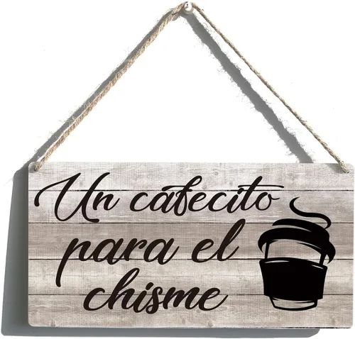 Vista 8 de Qious - Letrero de madera colgante para bar, regalo, decoración rústica de pared, placa de arte para casa de campo, decoración para el hogar, 12 x 6
