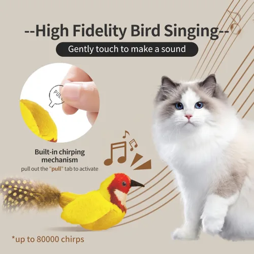 Vista 2 de Juguetes para gatos con hierba gatera, para aliviar el aburrimiento y aliviar los dientes y patadas, juguetes interactivos con sonido de chirrido