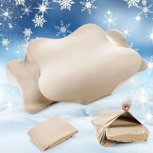 Vista 10 de Hahafelt Funda de almohada cervical refrescante con cierre de sobre (solo funda de almohada) Funda de almohada ergonómica para el cuello, funda