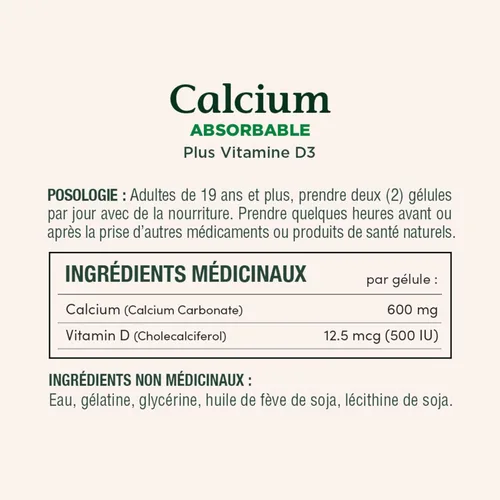 Vista 4 de Nature's Bounty Calcio absorbible 1200mg más vitamina D3 1000IU 200